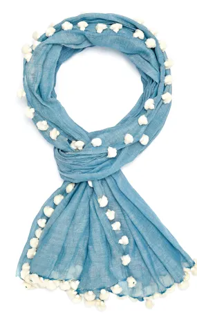 Chambray Pom Pom - Sea