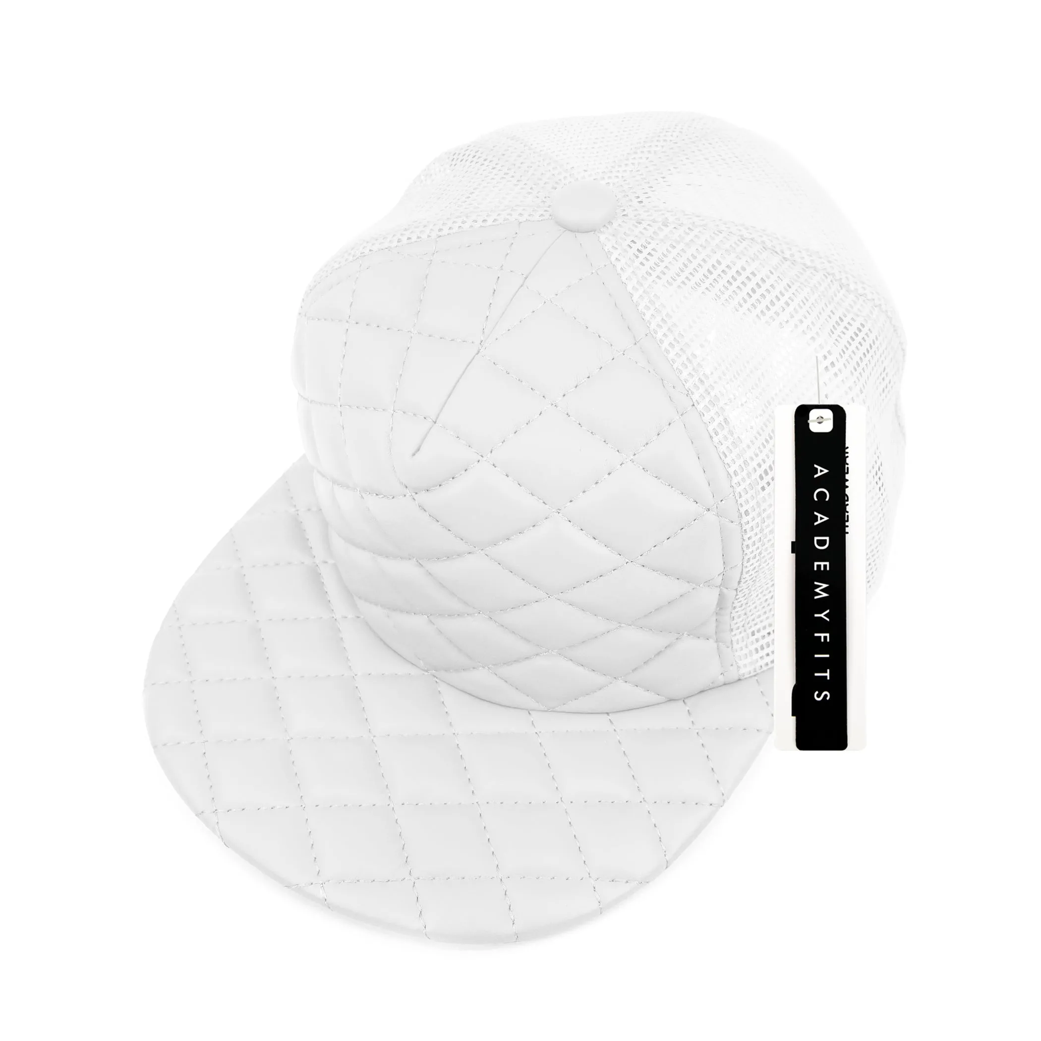 Quilted Foam Trucker Hat Snapback Cap - Academy Fits 4027