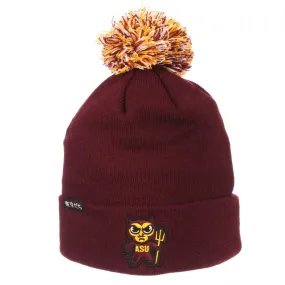 Arizona State Sun Devils Zephyr Maroon Tokyodachi Cuffed Knit Pom Pom Beanie Cap