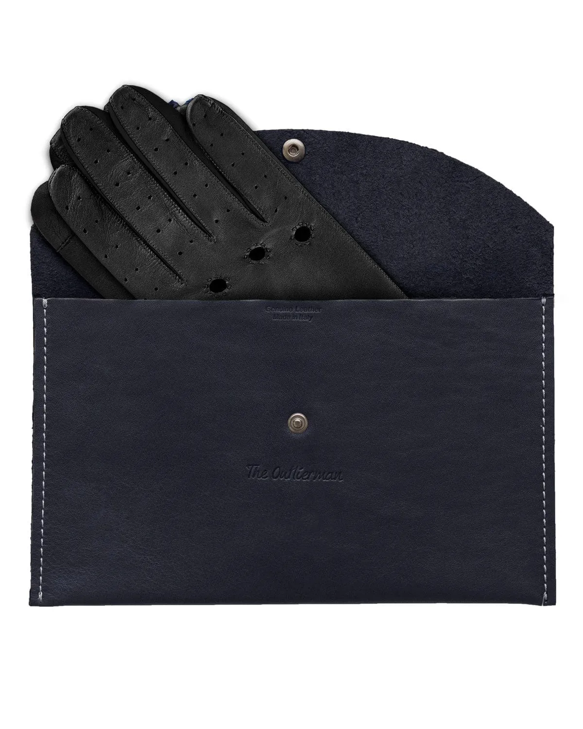 AUTHENTIC RACE MK2 -  Leather Driving Gloves - Black/Black