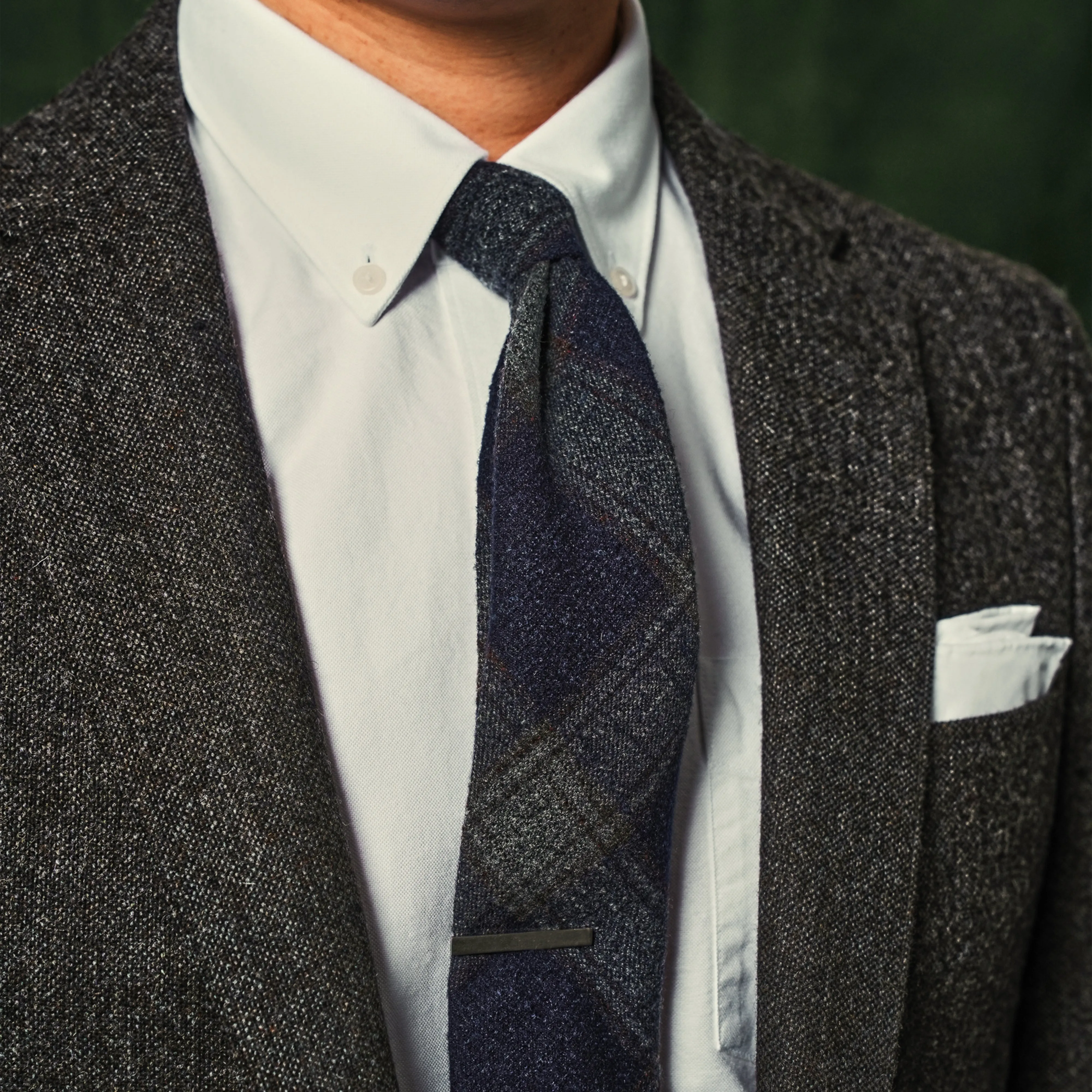 Barberis Wool Arlecchino Navy Tie