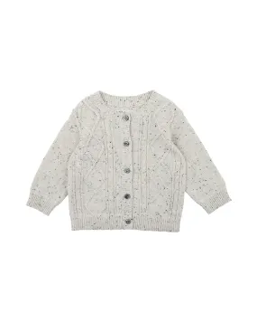 Bebe Llama Speckle Cardigan - Grey Speckle (Size 000-2)