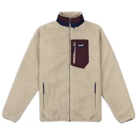 Belief NYC Arctic Zip Fleece Jacket Camel/Maroon