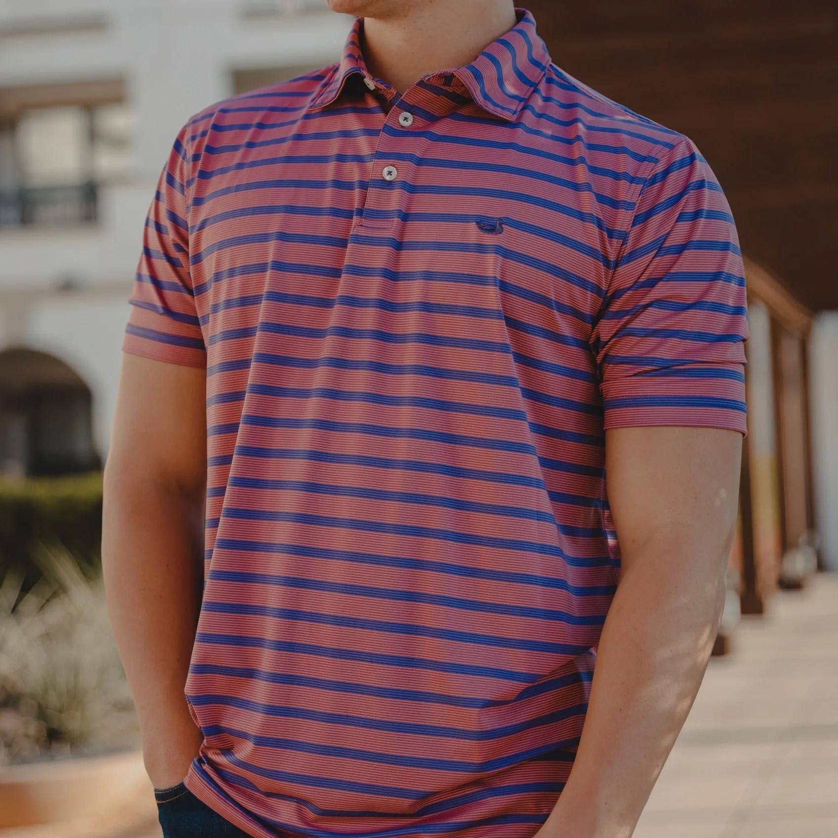 Bermuda Performance Polo - Panama Stripe