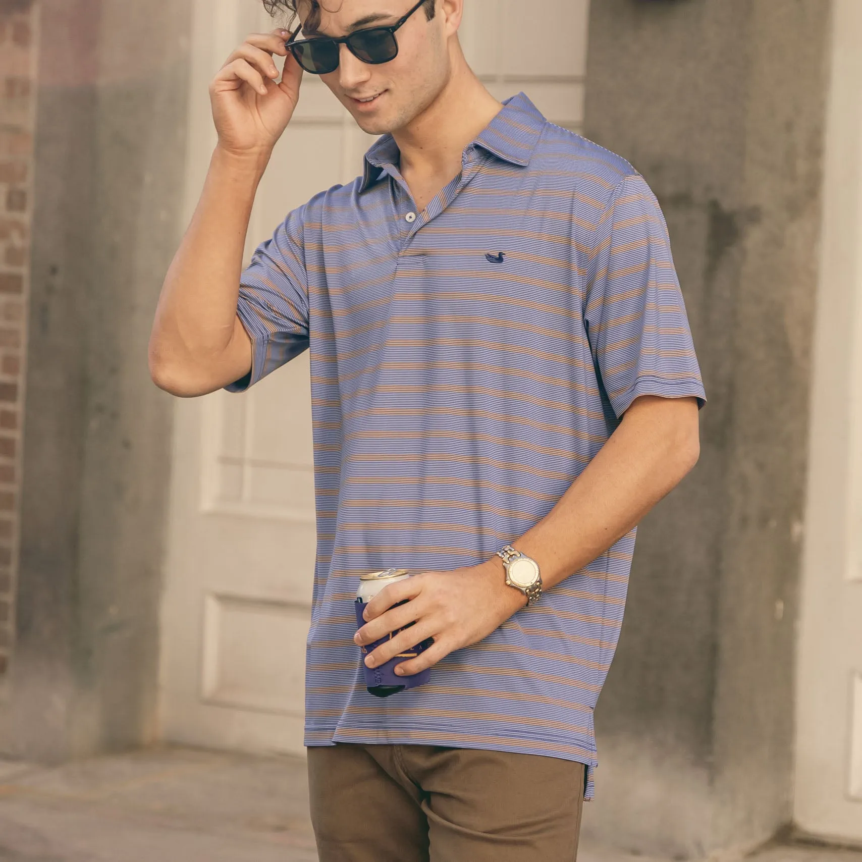 Bermuda Performance Polo - Panama Stripe