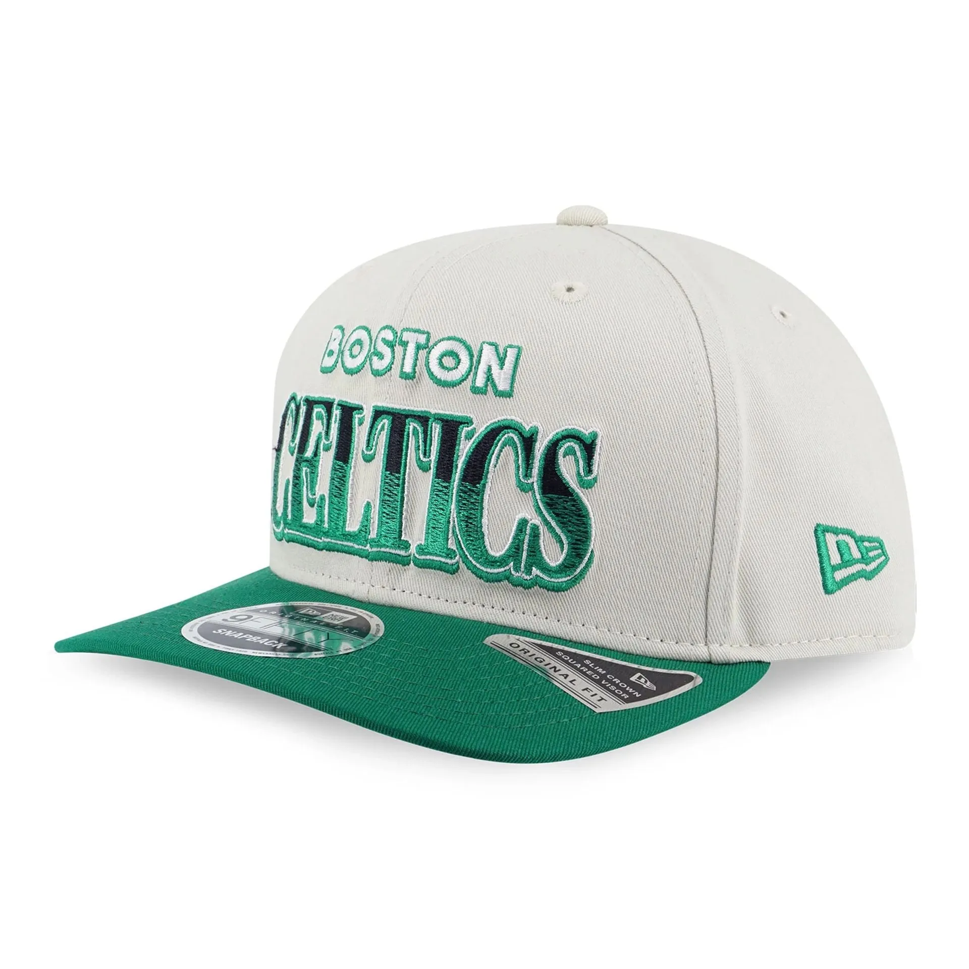 Boston Celtics Pre-curved League Retro Cream 9FIFTY Original Fit Snapback Cap