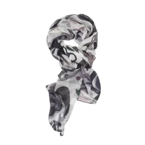 Casey Casey Elegant Womens Grey Cashmere Square Scarf