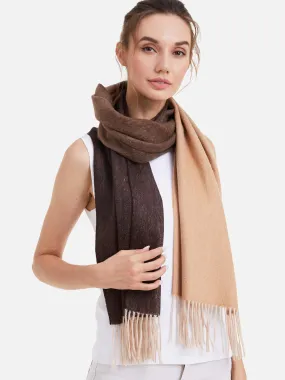 Chocolate Ombre Cashmere Scarf