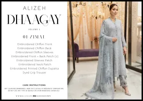 D01 ZIMAL - ALIZEH FORMALS (DHAAGAY) CHIFFON