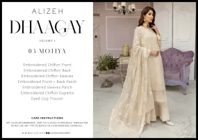 D03 MOTIYA - ALIZEH FORMALS (DHAAGAY) CHIFFON