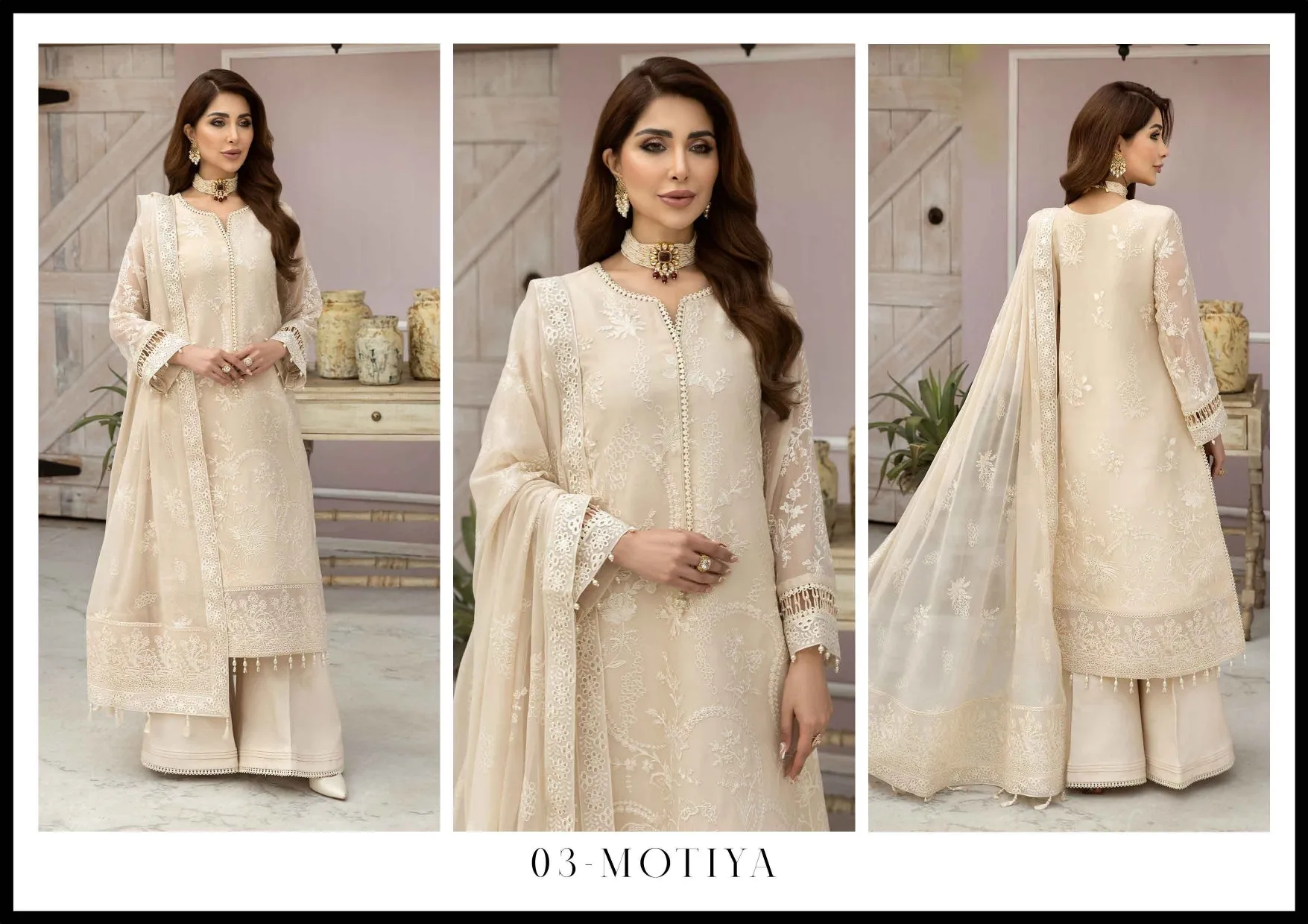 D03 MOTIYA - ALIZEH FORMALS (DHAAGAY) CHIFFON