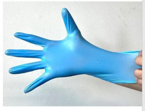 Disposable Gloves Diamond Advance Blue Vinyl Industrial Gloves 4 Mil CDV46