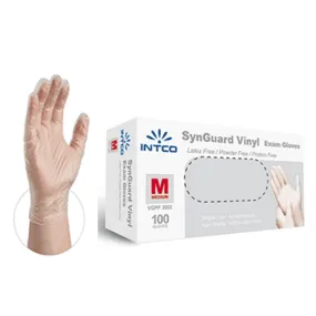 INTCO SynGuard Disposable Vinyl Examination Gloves, 3 Mil Thickness - Optimal Protection & Comfort