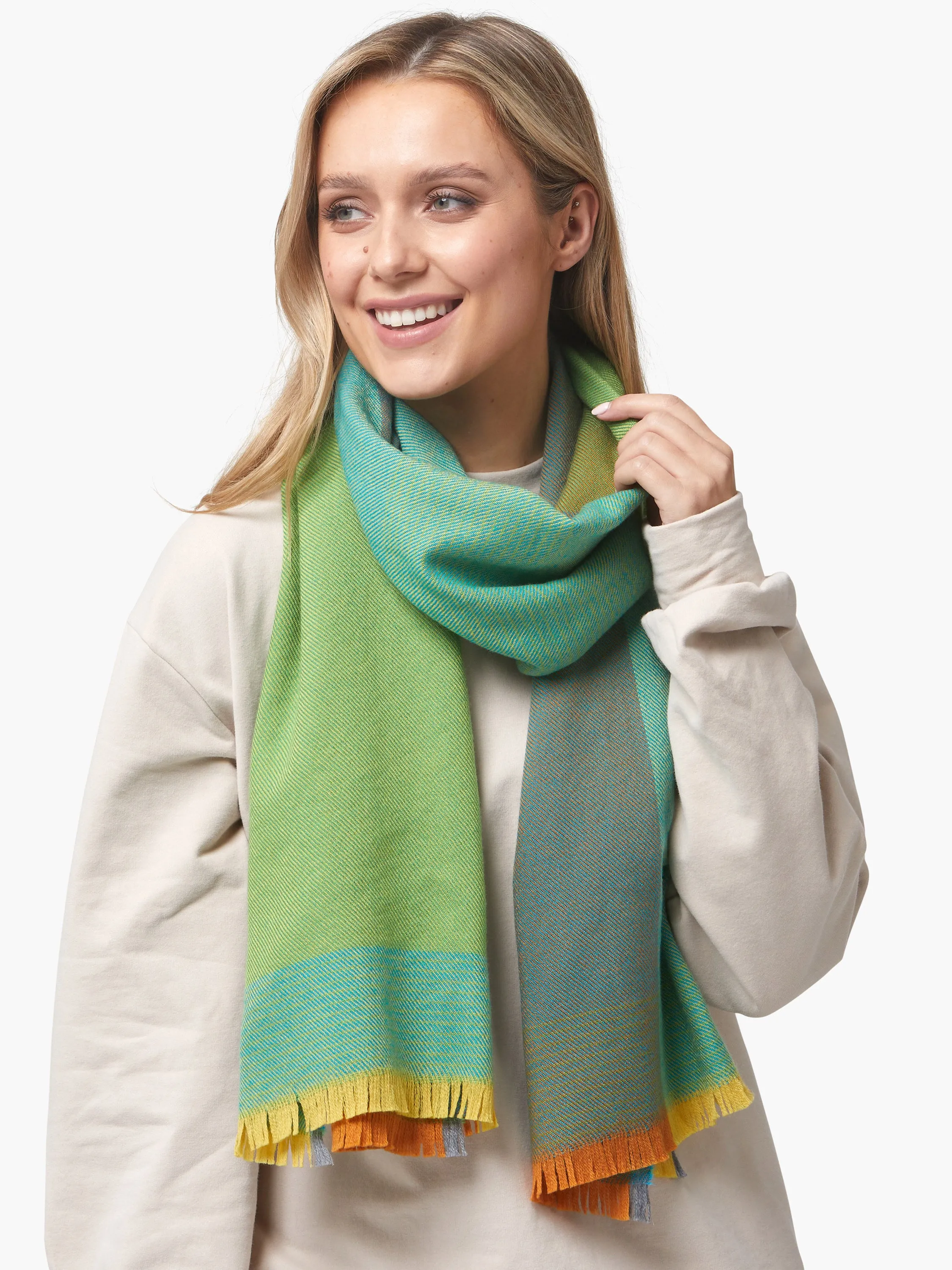 Foxford Emerald Extra Fine Merino Scarf