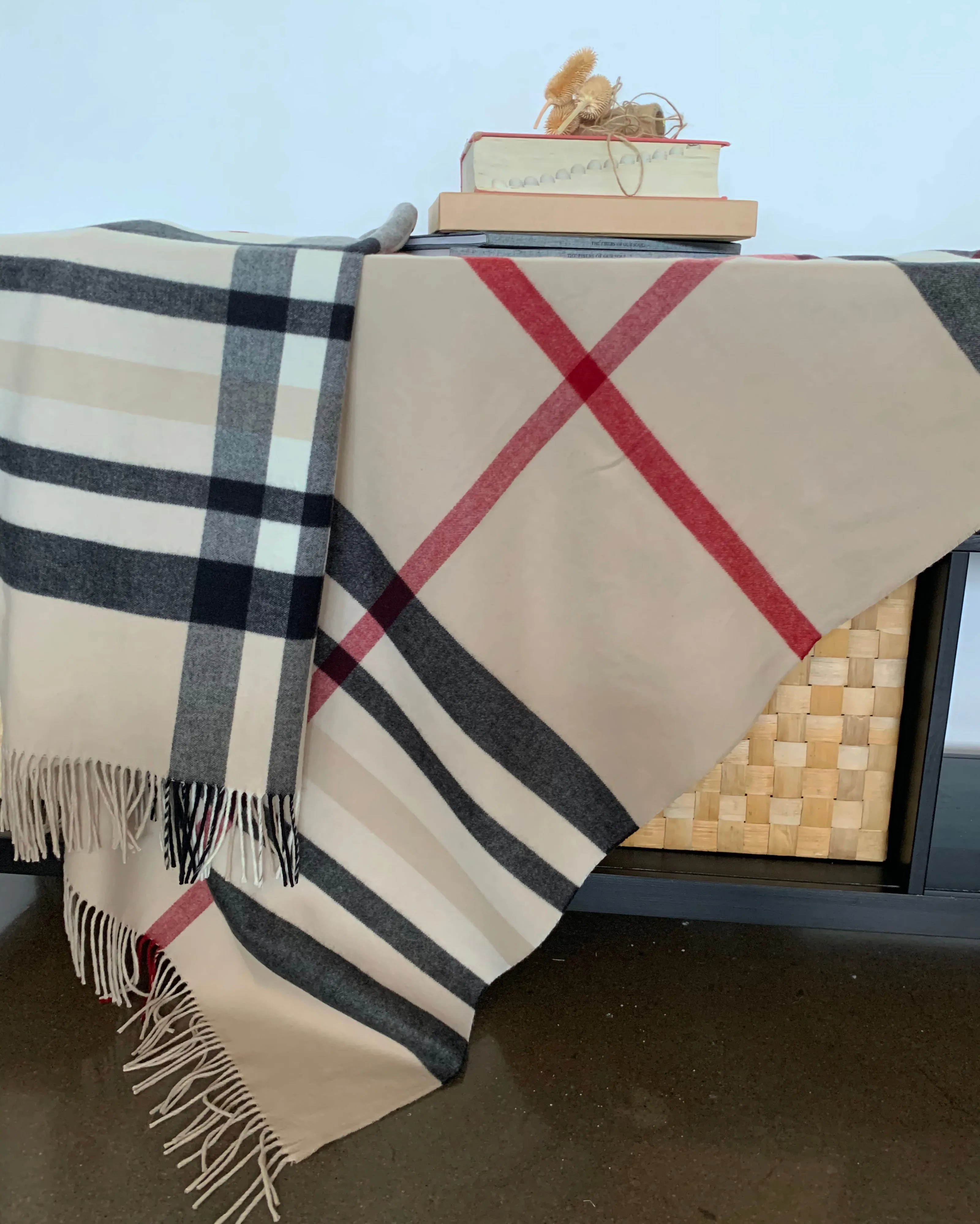 Fraas Plaid Woven Cashmink Throw