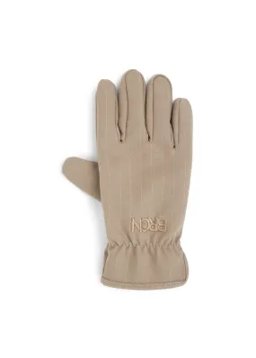 Gloves - Taupe Pinstripe