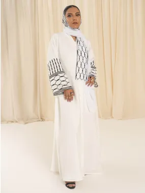 Stunning Pearl-Embroidered Abaya