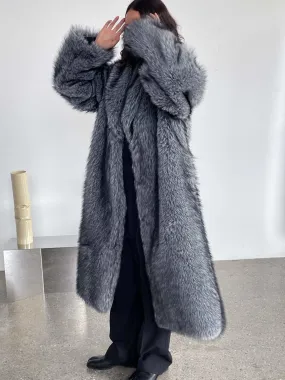 KATHA COAT - SILVER BLUE