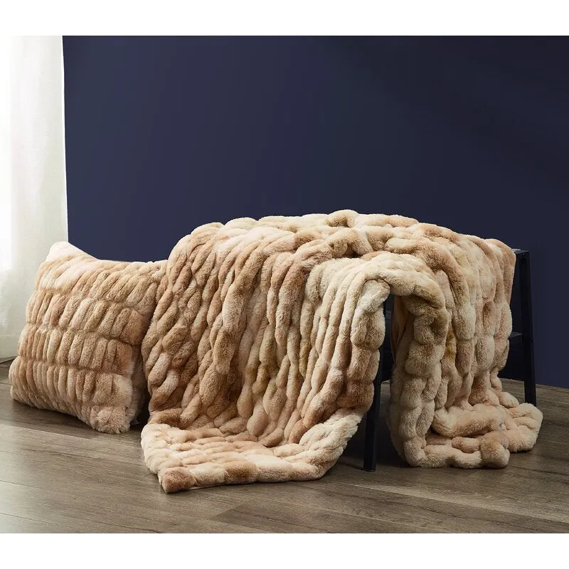 Kingdom Faux Fur Woven Plush Throw