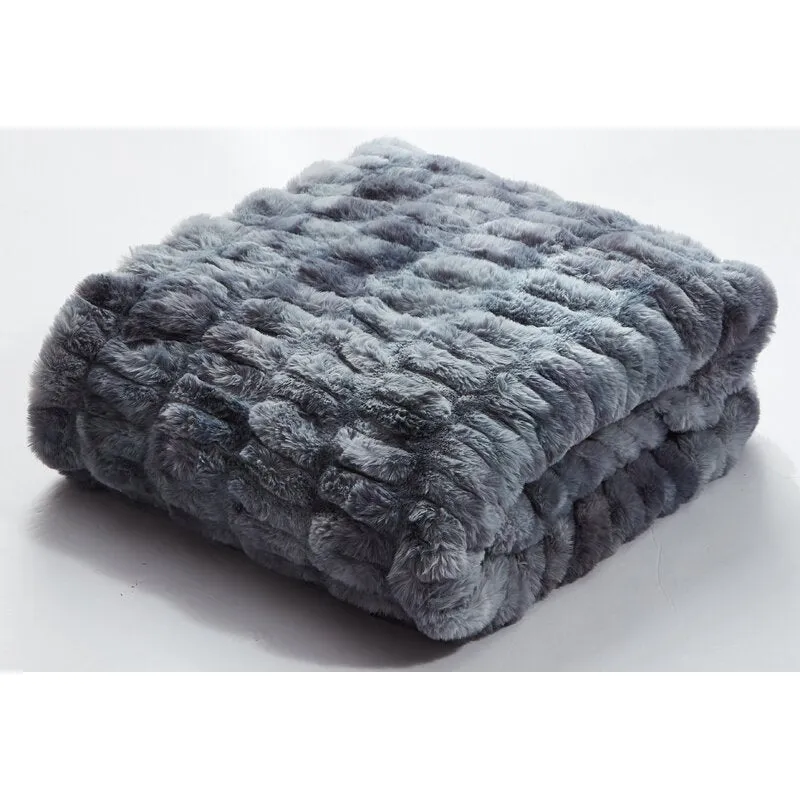 Kingdom Faux Fur Woven Plush Throw