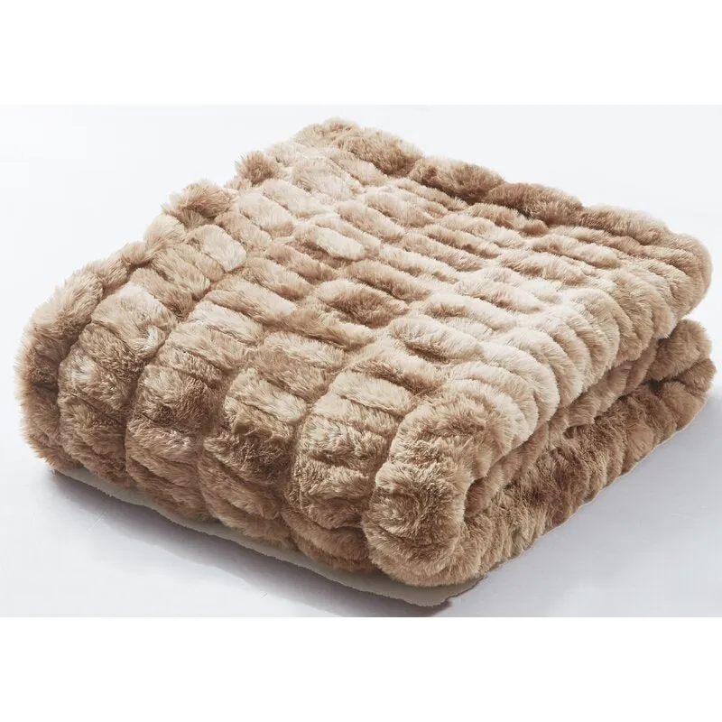 Kingdom Faux Fur Woven Plush Throw