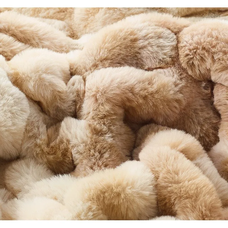 Kingdom Faux Fur Woven Plush Throw