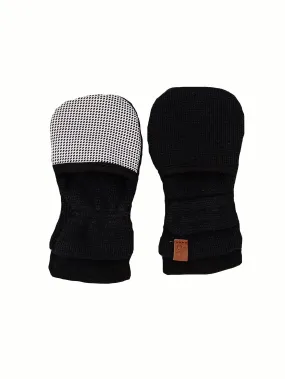 Knitted Stay-On Scratch Mittens, Shadow