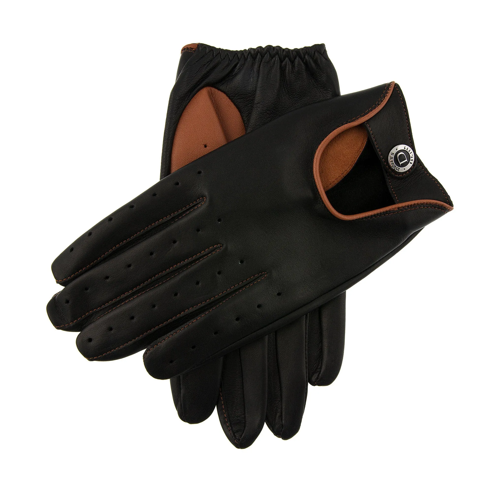 Men's Heritage Leather Driving Gloves with Colour Contrast Details