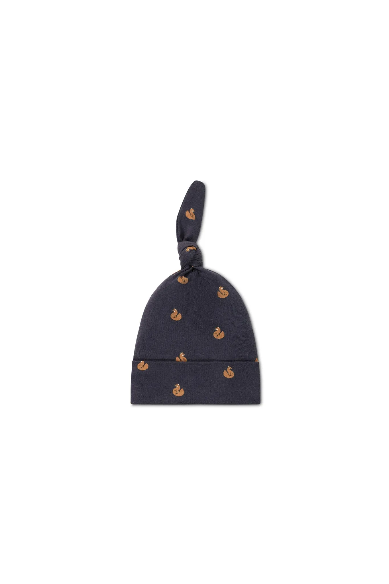 Organic Cotton Knot Beanie - Fox Cubs Constellation