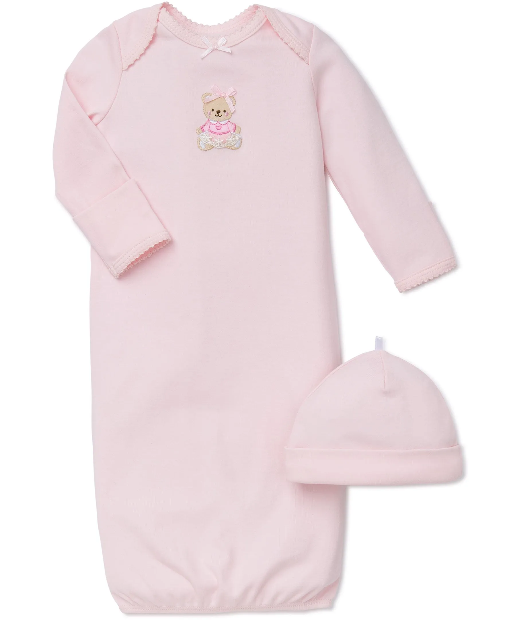 Pink Bear Sleeper Gown And Hat