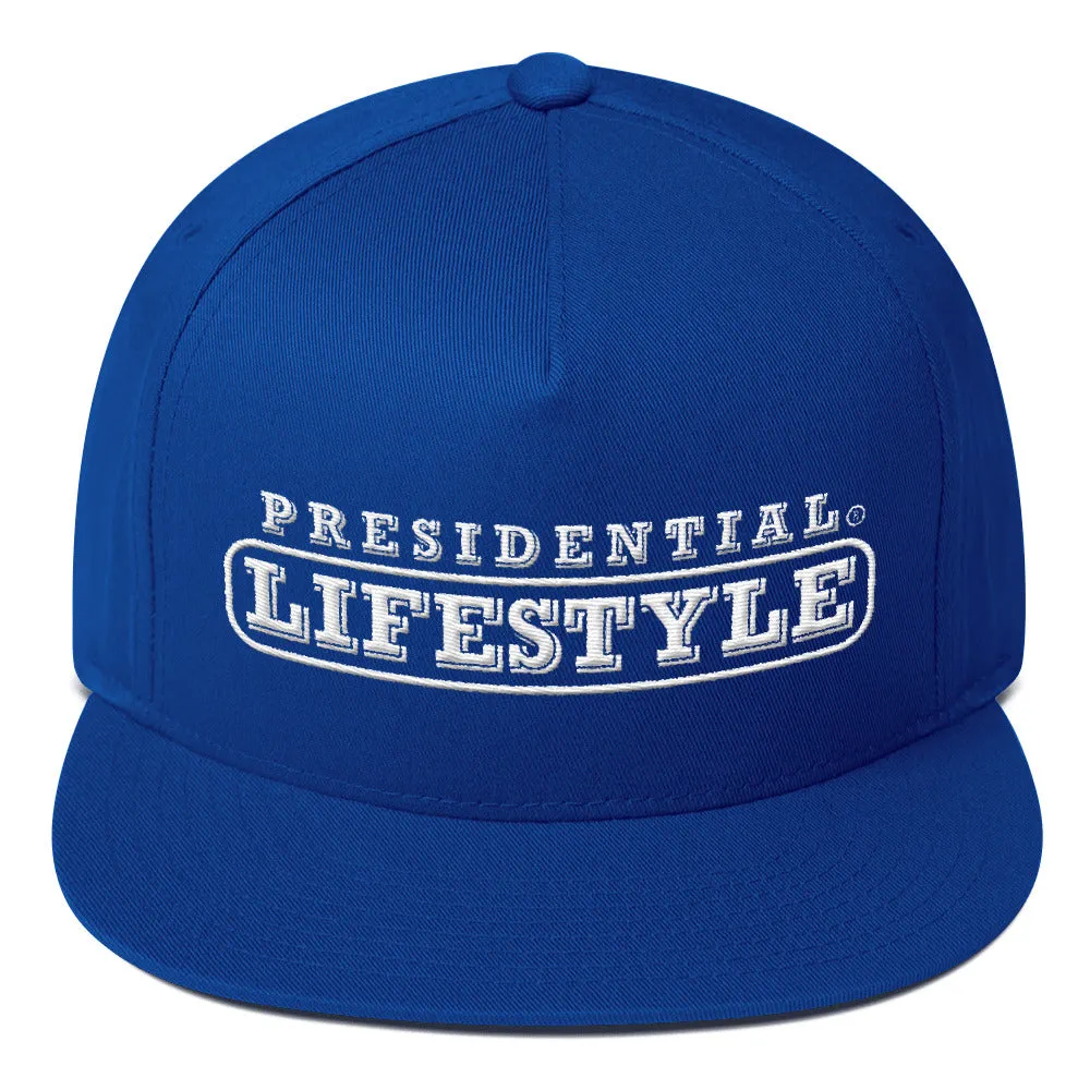 Presidential Lifestyle® Logo White P On Back  | Flat Bill Cap