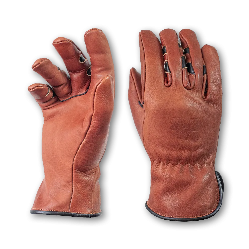 Regular Duty Brown Leather Buffalohide Driver Gloves - D451