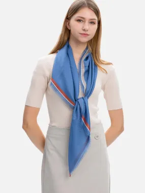 Square - Featherlight Blue Cashmere Scarf