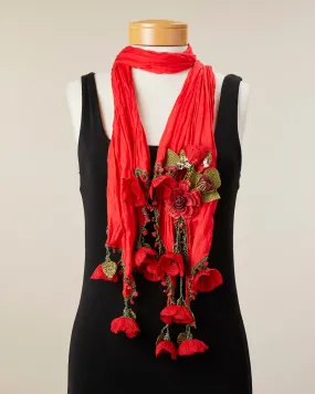 Tulip Scarf - Red/Red