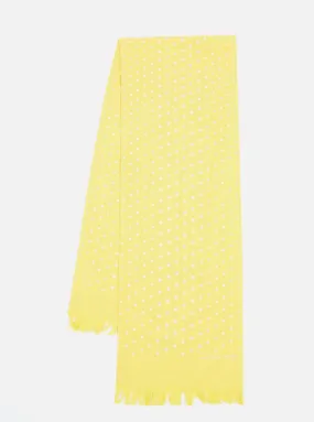 Universal Works Short Scarf in Yellow Dot Print