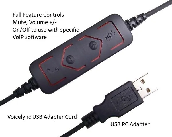 USB Training Y-Cord Adapter for Jabra QD & Smith Corona Classic QD Headsets - IN STOCK - LIMITED QUANTITIES