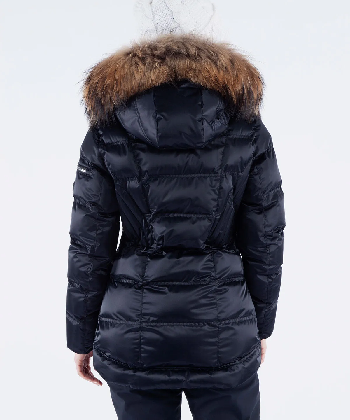 Women's Nikki Quilted Jacket with Removable Faux Fur Ruff