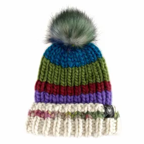 Zero Waste : Merino Folded Brim Pom-Pom Beanie